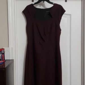 Black and red career dress